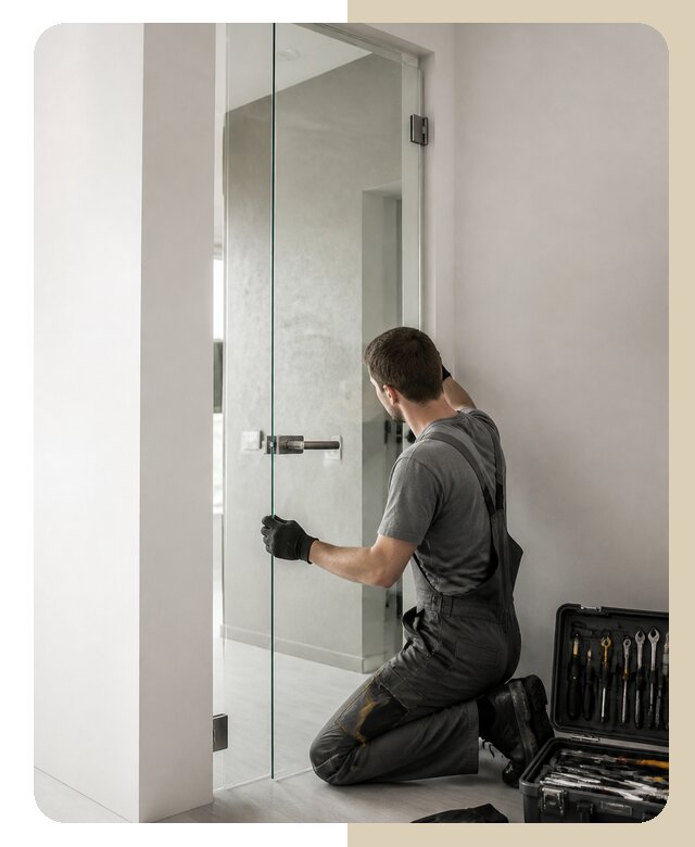 Установка стеклянной двери в Кинешме по цене от 7580 р. | ДвериЛегко-Кнш